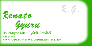 renato gyuru business card
