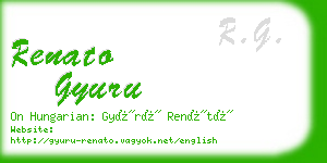 renato gyuru business card
